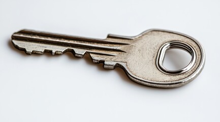 Close-up of a single metal key