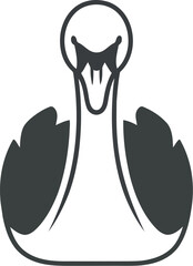 Modern minimalist penguin icon graphic design vector