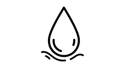 Fototapeta premium Abstract Water Drop Symbol Depicting Fluid Dynamics, Natural Phenomena, and Environment Protection