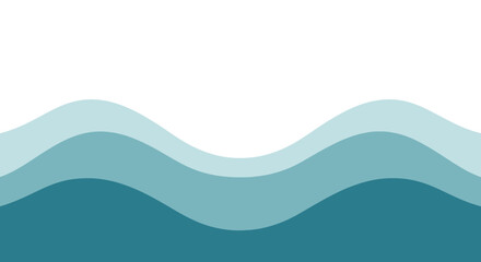 Fototapeta premium Abstract Wavy Background in Various Shades of Teal on a Black Backdrop