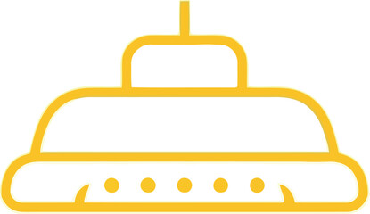 Retro hotel bell service icon clean minimalist line art vector