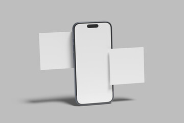 Phone and social media post blank mockup