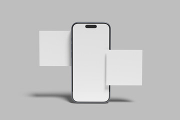Phone and social media post blank mockup