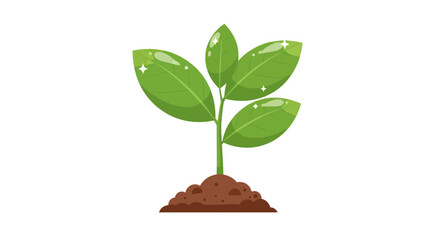 Vibrant Green Seedling Young Plant Growth and Sustainability Icon