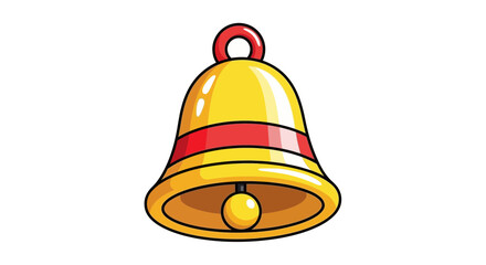 Golden Notification Bell Icon: Alert, Reminder, or Celebration Symbol