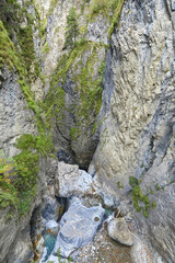 Blick von oben in die berühmte Kitzlochklamm in Österreich.