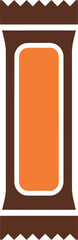Chocolate bar wrapper candy packaging snack treat mockup isolated icon vector