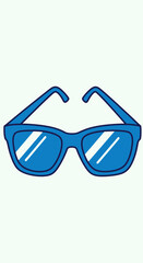 Fototapeta premium Blue Fashion Sunglasses or Eyewear Illustration