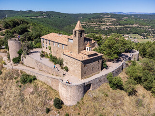 Fototapeta premium Solsona castle, Castellvell d'Olius, year 957, Solsonés region, Catalonia, Spain