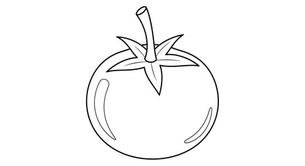 Outline Tomato Icon PNG – Vegetable Food Sketch Drawing Clipart