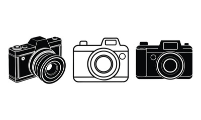 vintage photo camera vector