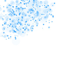 Blurred blue bokeh lights isolated on transparent background for holiday design