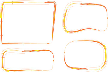 orange yellow colorful abstract style borders art frames shapes