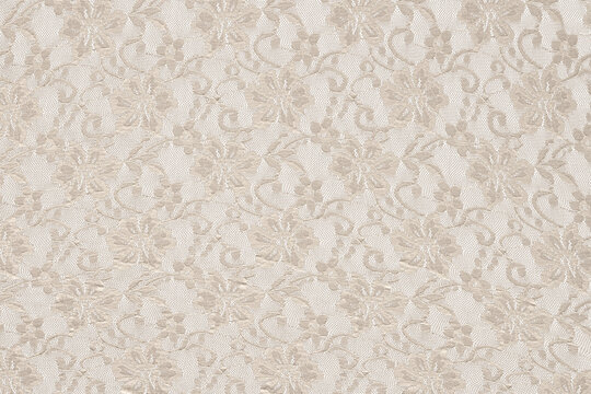 Delicate floral lace fabric with a transparent pattern, ideal as an overlay or decorative background for design projects