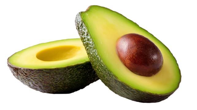 Freshly cut avocados display vibrant green color and smooth texture ready for salad or guacamole preparation Generative AI