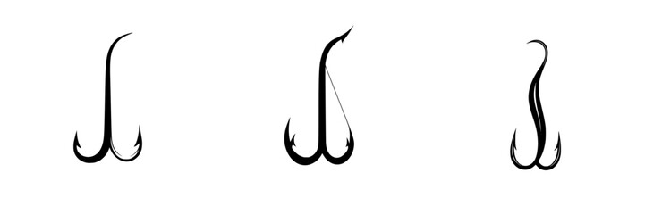 Creative display of fishing hooks showcasing different styles and designs emphasizing their sharpness and utility