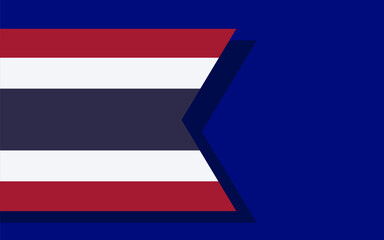 Fototapeta premium Thailand flag banner vector Vector banner with flag