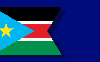 South Sudan flag banner vector
Vector banner with flag