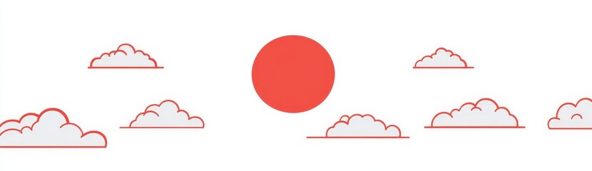 Traditional Chinese clouds, moon, and sky are decorative elements in Asian design, used to create patterns, and are part of Korean and Japanese cloudy sets, characterized by delicate, light clouds in