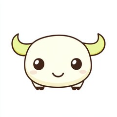 The Ox Zodiac sign is depicted in a contemporary flat design as an icon illustration with a Chinese Zodiac theme