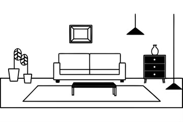 Ultra modern living room interior