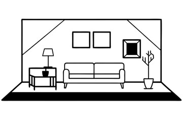 Ultra modern living room interior