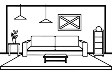 Ultra modern living room interior