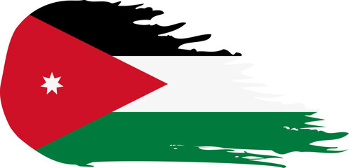 Jordan comet flag fly, grunge brush vector
