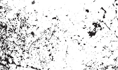 Grunge texture overlay with spots and stains isolated on transparent background