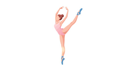 Elegant Ballerina Performing Graceful Dance Sequence Against a Black Background