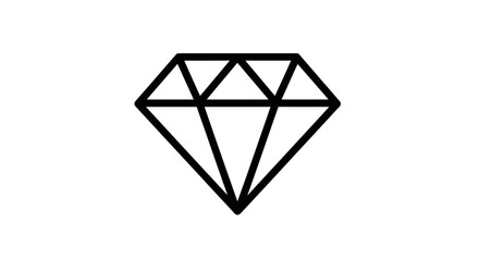 Geometric Diamond Illustration Against Black Background: A Modern, Minimalist Design