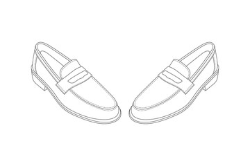 Shoes clipart, outline sport shoes, Shoe sketch, Sneakers vector, Sports wear, Shoes outline illustration, vector drawing. Shoe isolated on white background, vector illustration. Shoe line art.