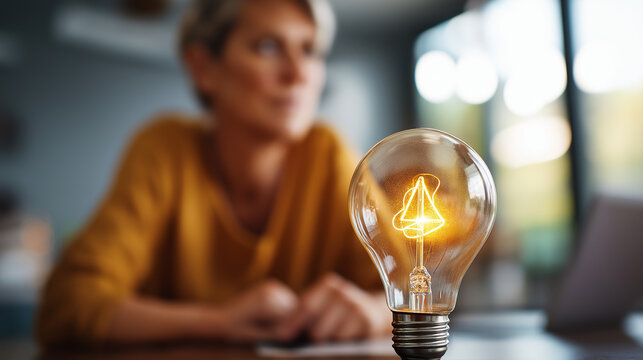 Faceless researcher reviewing behavioral data with lightbulb motivation insight creative consumer psychology digital marketing strategy analytics defocused behind with copy spa