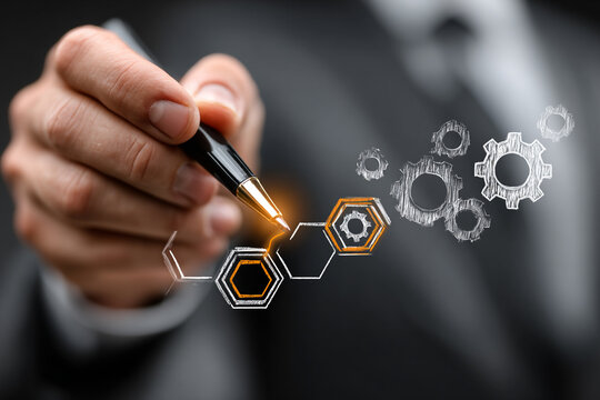 Business compliance concept representing rules, policy management, and corporate responsibility. Abstract blurred background for modern design