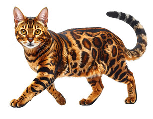 Bengal-Katze, transparenter Hintergrung, PNG