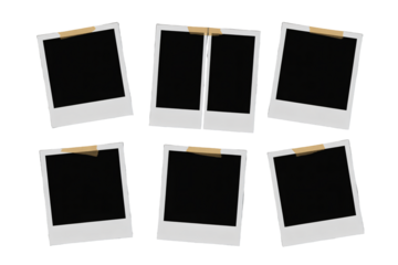 Showcase your memories with these retro instant photo frames, perfect for adding a personal touch to your designs and presentations with a vintage style