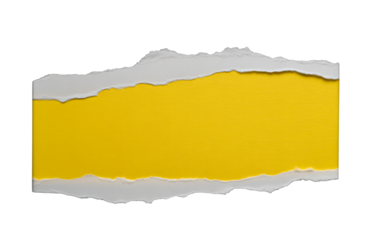 Torn paper revealing vibrant yellow background, perfect for adding text, creating contrast, and visual interest in your designs