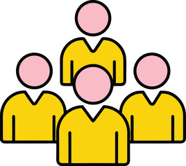 Group of Five People Icon team community