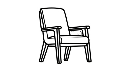 Fototapeta premium Minimalist Chair Design Isolated On Black Background Creating A Striking Visual Contrast