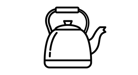 Obraz premium Minimalist Charcoal Drawing of a Kettle Against a Black Background Conceptual Artwork