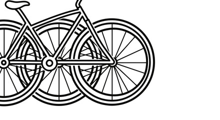 Fototapeta premium Minimalist Bicycle Silhouette in Dark Tones Representing Simple Commuting or Sport Activity