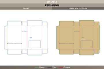 Pasta box dieline elegant vector printing packaging layout structured fold system precise die line marks and clean presentation for retail or meal packaging