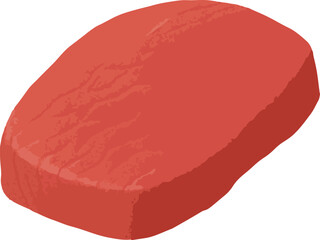 Fototapeta premium Raw red meat steak isolated on white background beef