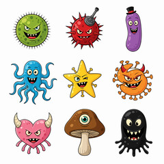 Cute Litter Monsters Set