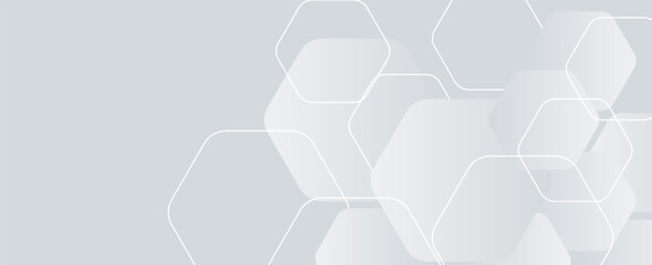 White background abstract art vector illustration with hexagon shape