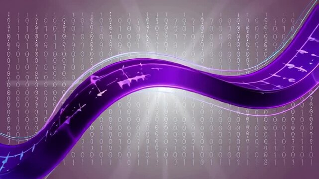 Digital stream flowing with binary code background for technology and innovation concept design