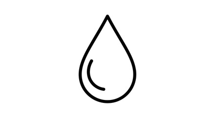 Fototapeta premium Minimalist Drop Silhouette Against a Black Background Creates Abstract Artistic Imagery