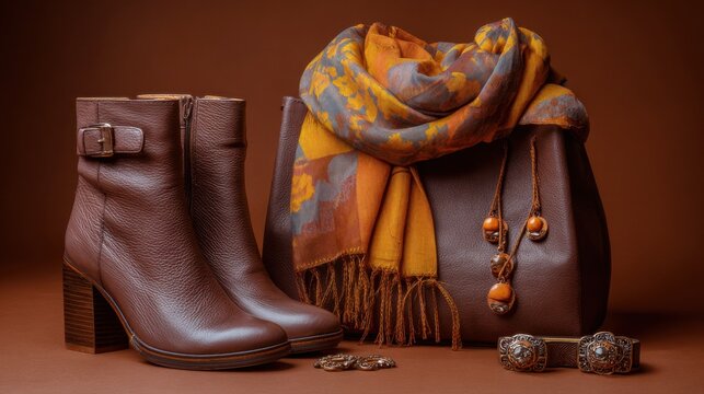 women's autumn fashion accessories set