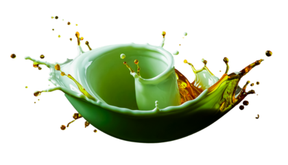 moment capturing avocado milk and golden honey colliding 