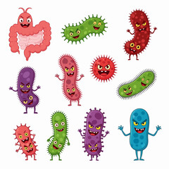 Set of funny cartoon monsters